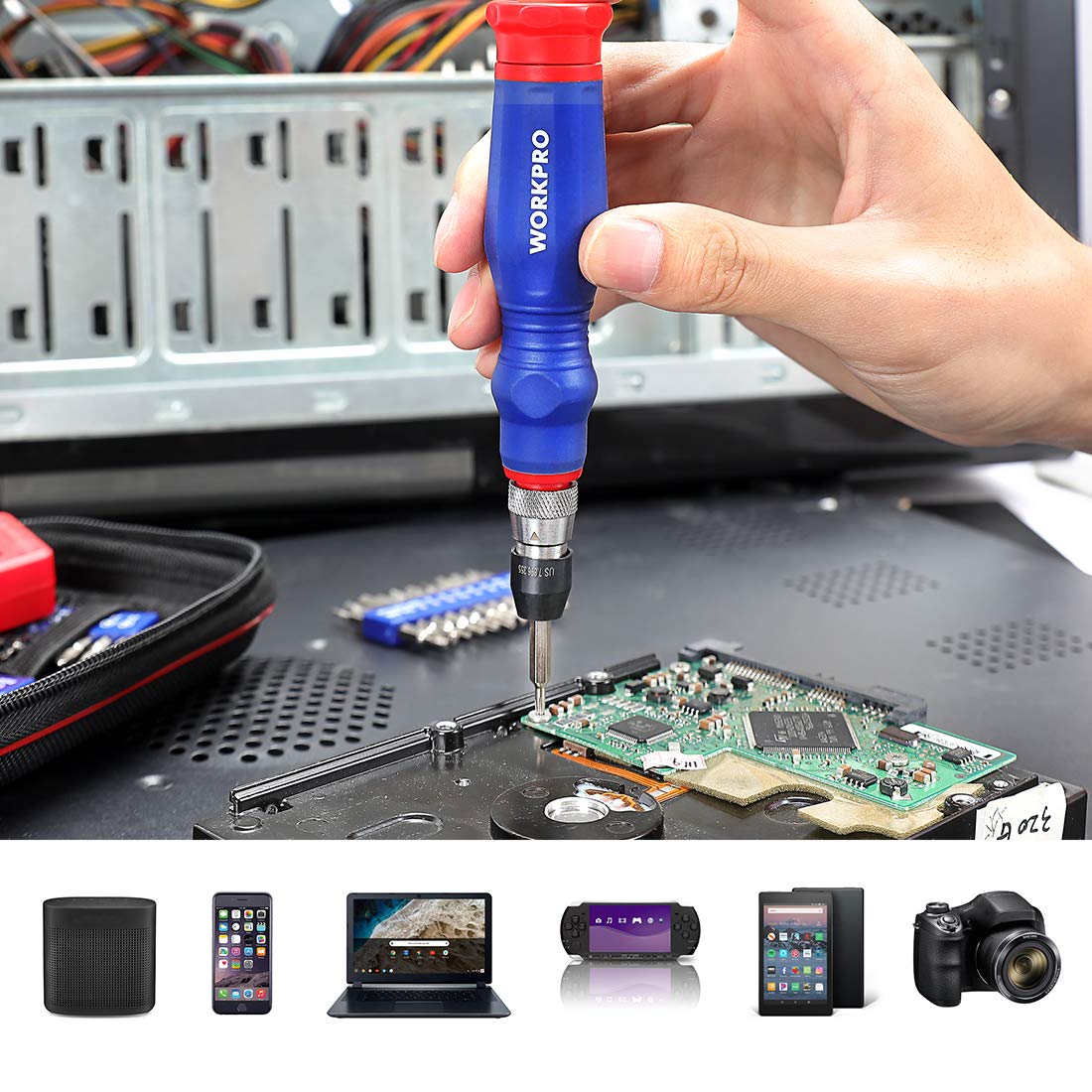 Amazon | WORKPRO 69-in-1精密ドライバーキットクイックロード